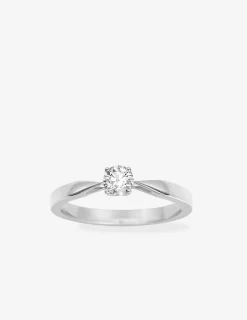 Bague solitaire en or blanc 750 ‰ et diamant 0,30 ct SO OR