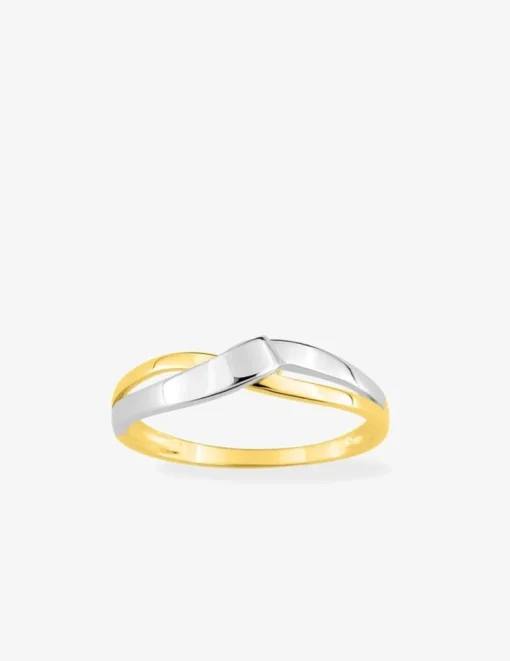 Bague tout or 375‰ rhodium SO OR