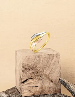 Bague tricolore or 375 ‰ SO OR