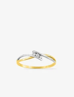 Bague trilogie 375 ‰ oxyde de zirconium SO OR