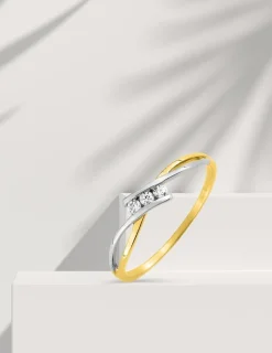 Bague trilogie 375 ‰ oxyde de zirconium SO OR