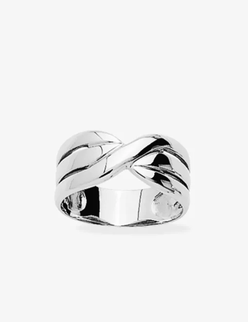 Bague triple anneau croisé argent 925‰ rhodié SO OR