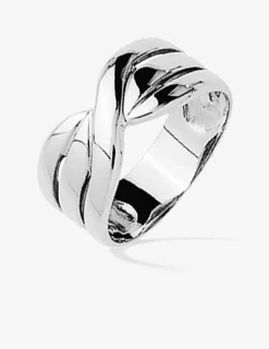 Bague triple anneau croisé argent 925‰ rhodié SO OR