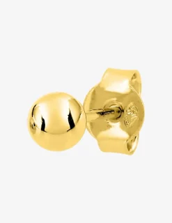 Boucle d'oreille boule à l'unité en plaqué or, diamètre 4 mm SO OR