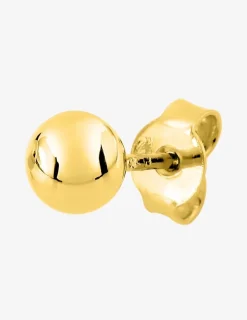 Boucle d'oreille boule à l'unité en plaqué or, diamètre 5 mm SO OR