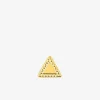 Boucle d'oreille clou unitaire en plaqué or, motif triangulaire SO OR