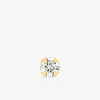 Boucle d'oreille clou unitaire plaqué or et oxyde de zirconium SO OR