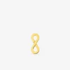 Boucle d'oreille clou unitaire plaqué or, motif infini SO OR