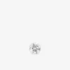 Boucle d'oreille clou unitaire en argent 925 ‰ rhodié et oxyde de zirconium SO OR