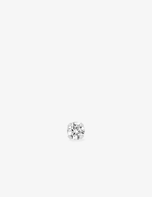 Boucle d'oreille clou unitaire en argent 925 ‰ rhodié avec oxyde de zirconium SO OR