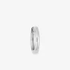 Boucle d'oreille créole à l'unité en argent 925 ‰ rhodié, diamètre 11 mm SO OR