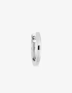 Boucle d'oreille créole à l'unité en argent 925 ‰ rhodié, diamètre 12,3 mm SO OR