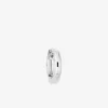 Boucle d'oreille créole à l'unité en argent 925 ‰ rhodié, diamètre 9 mm SO OR