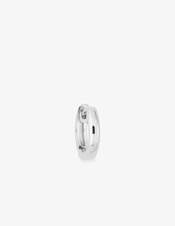 Boucle d'oreille créole à l'unité en argent 925 ‰ rhodié, diamètre 9 mm SO OR