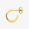 Boucle d'oreille demi-créole unitaire plaqué or, diamètre 8 mm SO OR