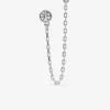 Boucle d'oreille double trous à l'unité en argent 925 ‰ rhodié, oxydes de zirconium SO OR