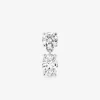 Boucle d'oreille pendante à l'unité en argent 925 ‰ rhodié, oxydes de zirconium SO OR