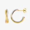 Boucle d'oreilles créoles acier jaune, gris, rose SO OR