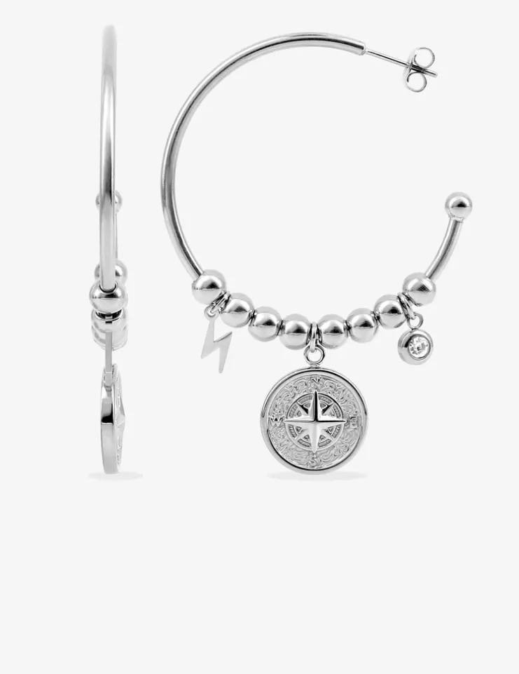 Boucles demi-créoles acier SO OR