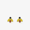 Boucles d'oreilles abeilles argent 925 ‰ laque jaune, rouge et noir SO OR