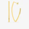 Boucles d'oreilles acier doré style créoles brisées fantaisie SO OR