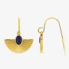 Boucles d’oreilles acier doré et lapis-lazuli bleue SO OR