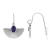 Boucles d’oreilles acier et lapis-lazuli bleue SO OR