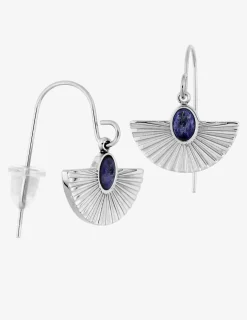 Boucles d’oreilles acier et lapis-lazuli bleue SO OR