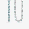 Boucles d'oreilles acier pendantes avec oxydes de zirconium bleus SO OR