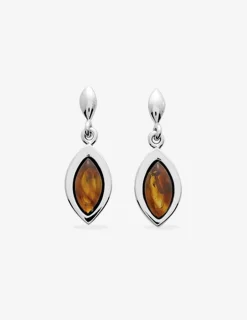 Boucles d'oreilles ambre argent 925‰ rhodié SO OR