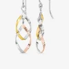 Boucles d'oreilles argent 925 ‰ serpentins tricolores SO OR