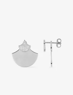 Boucles d'oreilles argent 925 ‰ rhodié avec oxydes de zirconium SO OR