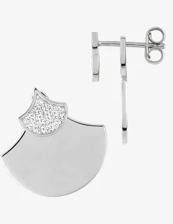 Boucles d'oreilles argent 925 ‰ rhodié avec oxydes de zirconium SO OR