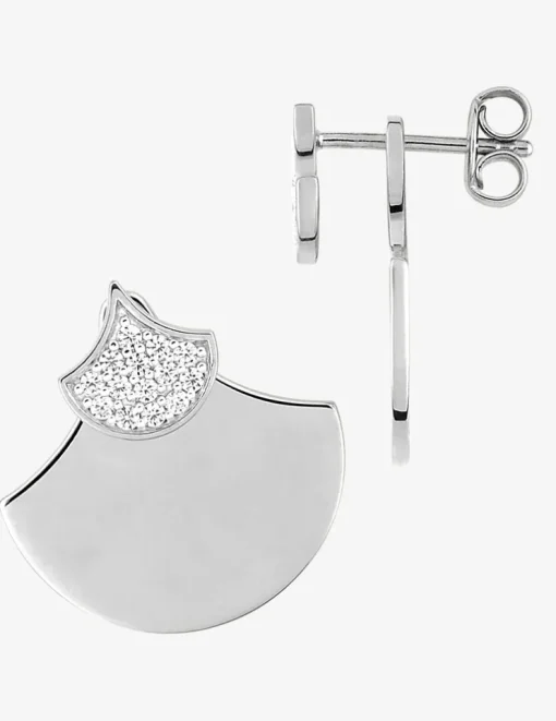 Boucles d'oreilles argent 925 ‰ rhodié avec oxydes de zirconium SO OR