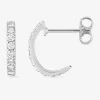 Boucles d'oreilles argent rhodié 925‰ oxyde de zirconium 14 mm SO OR