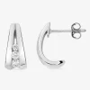 Boucles d'oreilles argent rhodié 925‰ avec oxyde de zirconium SO OR