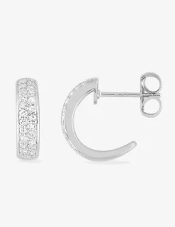 Boucles d'oreilles argent rhodié 925‰ avec oxyde de zirconium 12 mm SO OR