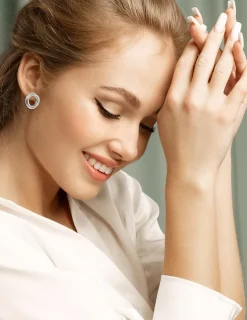 Boucles d'oreilles argent 925 ‰, anneaux SO OR