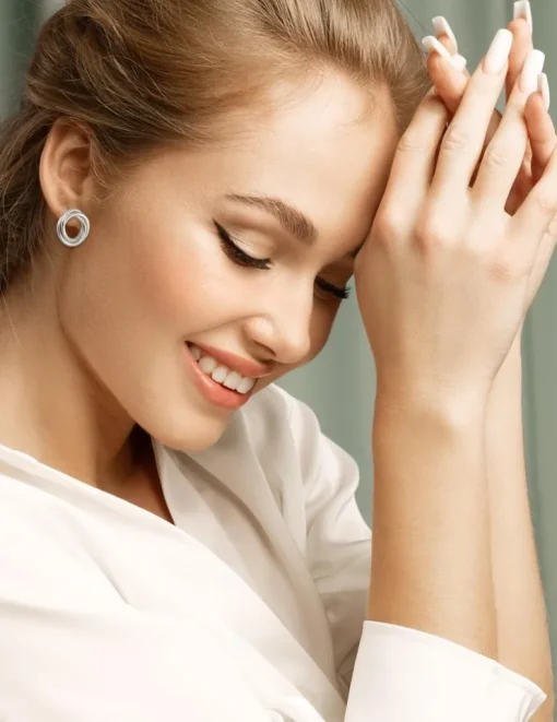 Boucles d'oreilles argent 925 ‰, anneaux SO OR