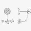 Boucles d'oreilles argent 925‰ rhodié et oxydes de zirconium SO OR