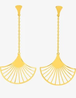 Boucles d'oreilles Art déco motif or jaune 750‰ SO OR