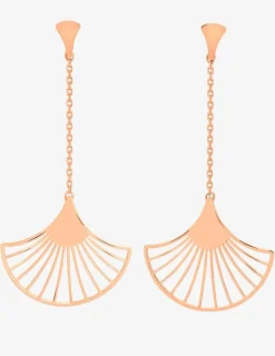 Boucles d'oreilles Art déco motif or rose 750‰ SO OR