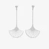 Boucles d'oreilles Art déco motif or blanc 750‰ SO OR
