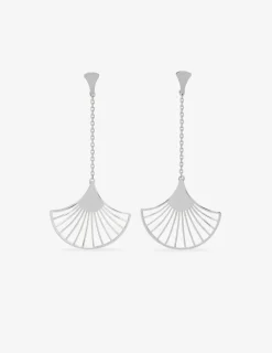 Boucles d'oreilles Art déco motif or blanc 750‰ SO OR