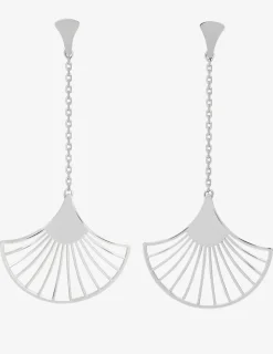 Boucles d'oreilles Art déco motif or blanc 750‰ SO OR