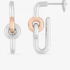 Boucles d'oreilles bicolores argent 925 ‰, fantaisie SO OR