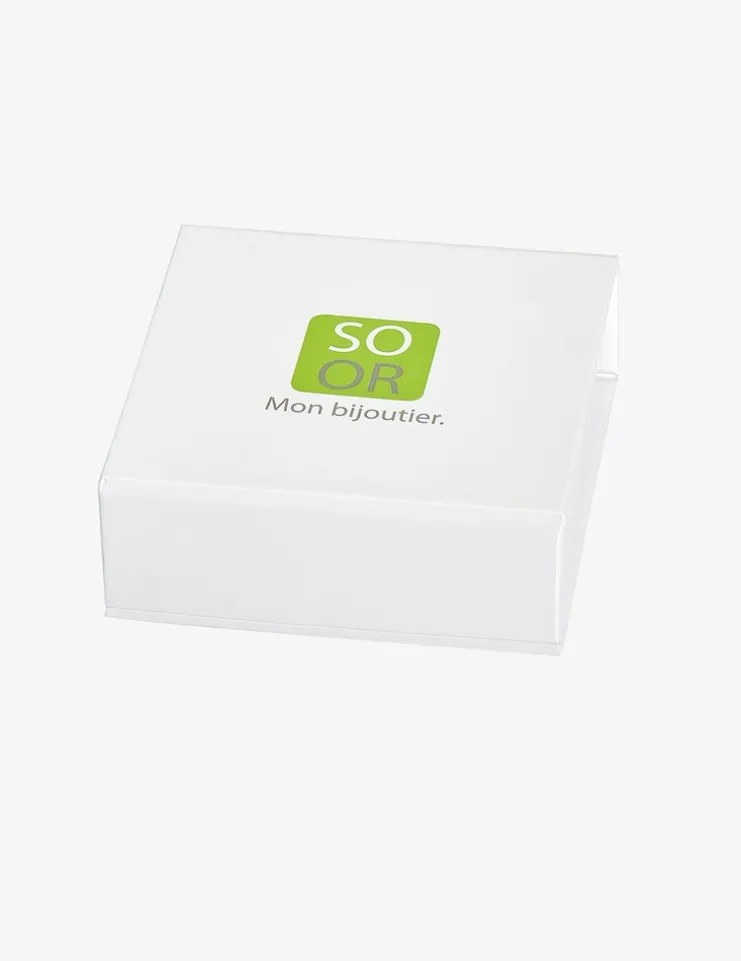 Boucles d'oreilles bicolores cœur et dauphin or 750‰ SO OR