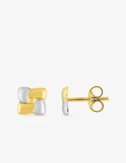 Boucles d'oreilles bicolores or 375‰ SO OR