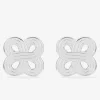 Boucles d'oreilles boucle infinie argent 925‰ rhodié SO OR