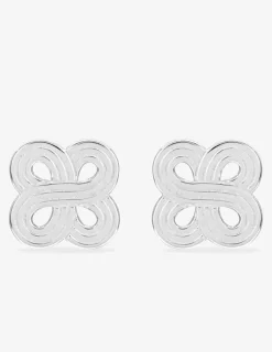 Boucles d'oreilles boucle infinie argent 925‰ rhodié SO OR